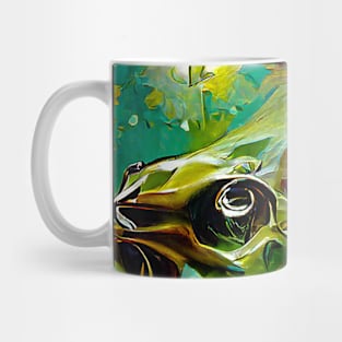 Abstract Two Frogs In Swamp A.I. Generated Mug